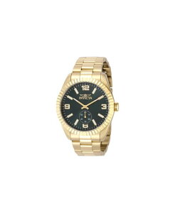 �C���r�N�^ �����Y �A�N�Z�T���[ �r���v Invicta Men's 49390 Specialty Quartz Multifunction Green Dial Watch Gold �S�[���h