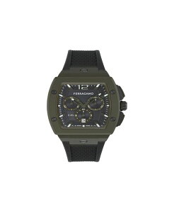 �t�F���K�� �����Y �A�N�Z�T���[ �r���v T�V���c Ferragamo Men's Green Stainlessteel Bracelet Watch 42mm Green �O���[��
