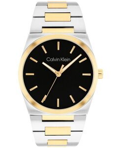 �J���o���N���C�� �����Y �A�N�Z�T���[ �r���v T�V���c Calvin Klein Men's CK Empower Two Tone Stainlessteel Bracelet Watch 40mm Black �u���b�N
