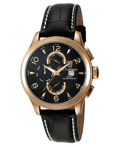 �C���r�N�^ �����Y �A�N�Z�T���[ �r���v Invicta S.Coiffman Men'sC0111 Heritage Quartz Black Dial Watch Brown �u���E��