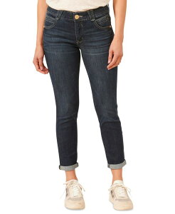 �f���N���V�[ ���f�B�[�X �{�g���X �f�j���p���c �v�` �A���N�� �W�[���Y Democracy Petite Absolution Ankle-Skimming Cuffed Jeans Indigo �C���f�B�S