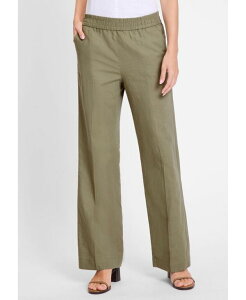 �I���Z�� ���f�B�[�X �{�g���X �J�W���A���p���c ���C�h���b�O Olsen Women's Anna Fit Wide Leg Pull-On Pants Olive �I���[�u