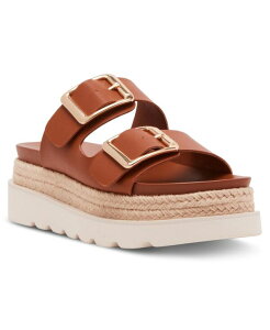 �}�b�f���K�[�� ���f�B�[�X �V���[�Y �T���_�� �v���b�g�t�H�[�� Madden Girl Mythiccal Platform Espadrille Footbed Sandals Dark Caramel