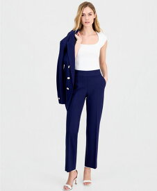 アンクライン レディース ボトムス カジュアルパンツ プラスサイズ Anne Klein Plusize Mid-Rise Pull-On Straight Pants Distant Mountain