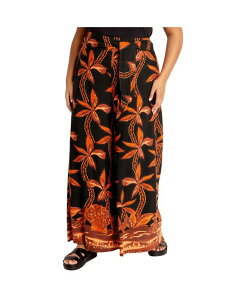 �V�e�B�[�V�b�N ���f�B�[�X �{�g���X �J�W���A���p���c �v���X�T�C�Y CITY CHIC Plusize Treasure Pant Black tahitian border �u���b�N