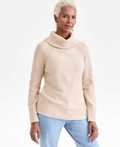 �X�^�C���A���h�R�[ ���f�B�[�X �A�E�^�[ �j�b�g�E�Z�[�^�[ Style & Co Women's Cowl-Neck Sweater Macy's Exclusive Sandstone Heather �w�U�[