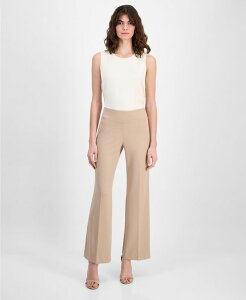 �A���N���C�� ���f�B�[�X �{�g���X �J�W���A���p���c Anne Klein Women's High-Rise Wide-Leg Pull On Pants Latte