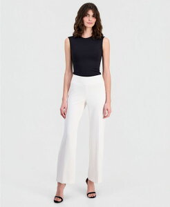 �A���N���C�� ���f�B�[�X �{�g���X �J�W���A���p���c Anne Klein Women's High-Rise Wide-Leg Pull On Pants White Dove �z���C�g