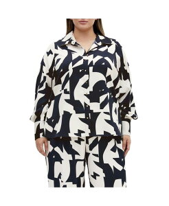 �V�e�B�[�V�b�N ���f�B�[�X �g�b�v�X �V���c �v�����g CITY CHIC Women's Enya Print Shirt Geo scarf
