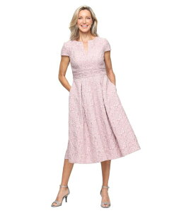 �A���b�N�X�C�u�j���O�X ���f�B�[�X �g�b�v�X �����s�[�X A ���C�� �~�f�B Alex Evenings Women's A-Line Midi Dress Blush �u���b�V��