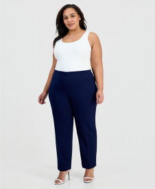 アンクライン レディース ボトムス カジュアルパンツ プラスサイズ アンクル Anne Klein Plusize Hollywood Slim-Fit Ankle Pants Distant Mountain