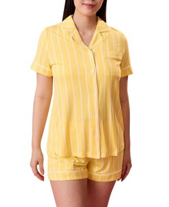 �L���h���b�h �u���C�u���[ ���f�B�[�X �A���_�[�E�F�A �i�C�g�E�F�A �}�^�j�e�B Kindred Bravely Maternity Clea Postpartum Short Sleeve Pajama Set Dandelion stripe �X�g���C�v
