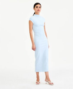 �o�[�X���[ ���f�B�[�X �g�b�v�X �����s�[�X �~�f�B �L���b�v�X���[�u �L���b�v Bar III Women's Cap-Sleeve Mock-Neck Midi Dress Exclusively at Macy'skyride