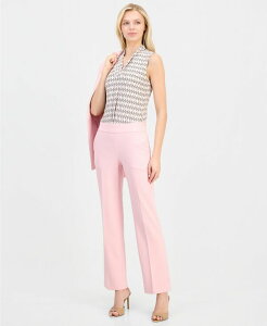 �A���N���C�� ���f�B�[�X �{�g���X �J�W���A���p���c �v�` Anne Klein Women's Mid Rise Straight-Leg Pull-On Pants Regular & Petite Rose Water