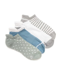 ���N���N�X ���f�B�[�X �A���_�[�E�F�A �C�� �A���N�� MUK LUKS Women's Dream Step Sporty Low Cut Ankle Socks 4 Pair Pack Green �O���[��