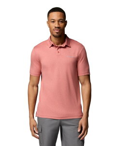 �R�����r�A �����Y �g�b�v�X �|���V���c Columbia Men's Regular-Fit Polo Shirt Washed Red/Heather/Rosewood �w�U�[