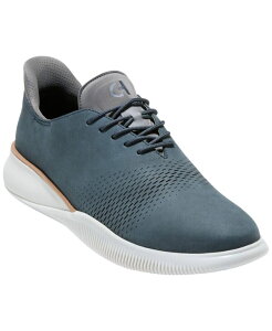 �R�[���n�[�� �����Y �V���[�Y �I�b�N�X�t�H�[�h ���[�X Cole Haan Men's 6. Zergrand Laser Quick-On Lace-Up Oxford Shoes Navy Blazer Nubuck �l�C�r�[