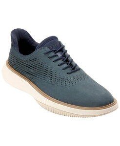 �R�[���n�[�� �����Y �V���[�Y �I�b�N�X�t�H�[�h ���[�X Cole Haan Men's Grand Phaze Laser Quick-On Lace-Up Oxford Shoes Navy Blazer Nubuck �l�C�r�[