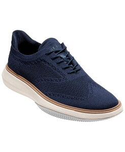 �R�[���n�[�� �����Y �V���[�Y �I�b�N�X�t�H�[�h ���[�X Cole Haan Men's Grand Phaze Stitchlite Quick-On Lace-Up Oxford Shoes Marine Blue �u���[