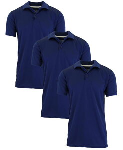 �M�����N�V�[�o�C�n���r�b�N �����Y �g�b�v�X �|���V���c �g�[�� Galaxy By Harvic Men's Big & Tall Dry Fit Moisture-Wicking Polo Shirt 3-Pack Navy �l�C�r�[