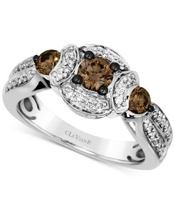 �� ���@�� ���f�B�[�X �A�N�Z�T���[ �����O Le Vian Chocolate Diamond & Nude Diamond Ring (5/8 ct.w.) in 14k White 14K Vanilla Gold Ring �S�[���h