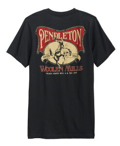 �y���h���g�� �����Y �g�b�v�X T�V���c ���� �O���t�B�b�N Pendleton Men'short-Sleeve Stockmen Stamp Graphic T-Shirt Vintage Black/Tan �u���b�N