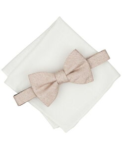 �o�[�X���[ �����Y �A�N�Z�T���[ �l�N�^�C Bar III Men's Melange Chevron Solid Bow Tie and Pocket Square 2-Piece Setaupe �g�[�v
