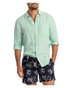 ���b�h�A���h�O�� �����Y �g�b�v�X �V���c ���l�� Rodd & Gunn Men's Coromandel Sport Fit Linen Shirt Mint green �O���[��