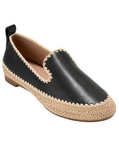�R�[���n�[�� ���f�B�[�X �V���[�Y �X���b�|���E���[�t�@�[ Cole Haan Women's Cloudfeel Asbury Slip-On Loafers Black Leather Natural Raffia �u���b�N
