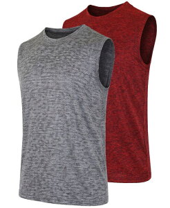 �M�����N�V�[�o�C�n���r�b�N �����Y �g�b�v�X T�V���c �N���[�l�b�N Galaxy By Harvic Galaxy Kick Start Gear Men's Crewneck T-Shirt 2-Pack Gray/Red �O���[