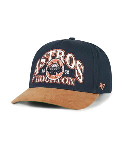 47 �u�����h �����Y �A�N�Z�T���[ �X�q �X�G�[�h '47 Brand Men's Navy/Brown Houston Astros Cooperstown Break Wood Suede Hitch Adjustable Hat Navy Brown �l�C�r�[