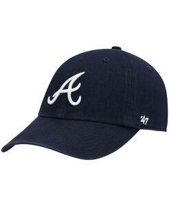 47 �u�����h �����Y �A�N�Z�T���[ �X�q '47 Brand Men's Navy Atlanta Braves Heritage Clean Up Adjustable Hat Navy �l�C�r�[