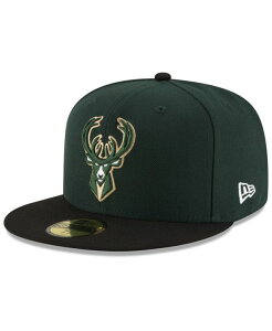 �j���[�G�� ���f�B�[�X �A�N�Z�T���[ �X�q �L���b�v New Era Milwaukee Bucks Basic 2 Tone 59FIFTY Fitted Cap DarkGreen/Black �u���b�N