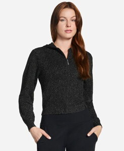 �X�P�b�`���[�Y ���f�B�[�X �A�E�^�[ �j�b�g�E�Z�[�^�[ Skechers Women's Go Walk Shine Full-Zip Sweater Bold Black �u���b�N