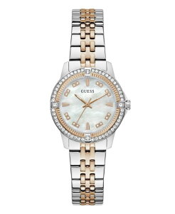 �Q�X ���f�B�[�X �A�N�Z�T���[ �r���v T�V���c GUESS Women's Quartz Glitz Two-Tone Stainlessteel Analog Watch 32mm Two-Tone