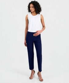 アンクライン レディース ボトムス カジュアルパンツ クレープチ アンクル Anne Klein Women'stretch Crepe Pull-On Hollywood Waistraight Ankle Pants Regular & Petite Distant Mountain
