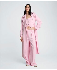 �P�l�X�R�[�� ���f�B�[�X �A�E�^�[ �R�[�g ���� Kenneth Cole Women's Long-Sleeve Notch Collar Trench Coat Chintz Pink �s���N