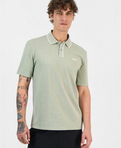 �q���[�S�{�X �����Y �g�b�v�X �|���V���c Hugo Boss Men's Dalombi Button-Placket Polo Shirt green w/ white trim �z���C�g