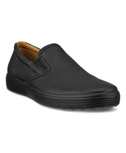 �G�R�[ �����Y �V���[�Y �X�j�[�J�[ Ecco Men'soft 7 Slip On 2.0 Sneakers Black Lion �u���b�N