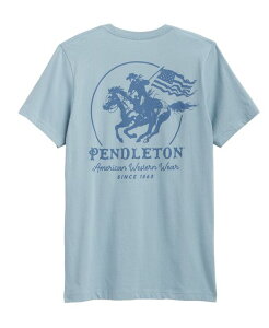 �y���h���g�� �����Y �g�b�v�X T�V���c ���� �O���t�B�b�N Pendleton Men'short-Sleeve Heritage Western Graphic T-Shirt Vintage Denim/blue �f�j��