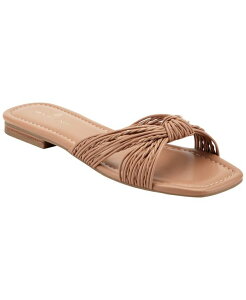 �o���h���[�m ���f�B�[�X �V���[�Y �X���b�|���E���[�t�@�[ �T���_�� Bandolino Women'sella Knotted Flat Slip-On Sandals Medium Natural