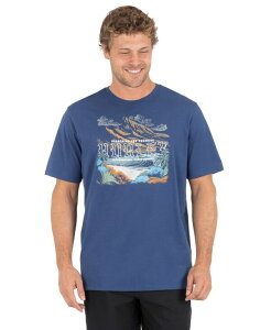 �n�[���[ �����Y �g�b�v�X T�V���c ���� Hurley Men's Finding Paradise Short-Sleeve T-Shirt Blue �u���[
