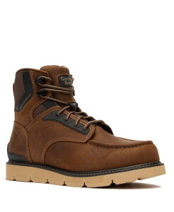 �W���[�W�u�[�c �����Y �V���[�Y �u�[�c�E���C���u�[�c GEORGIA BOOT Men's 6 Carbon Flex Wedge Waterproof Moc-Toe Work Boot Brown �u���E��