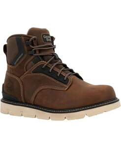 �W���[�W�u�[�c �����Y �V���[�Y �u�[�c�E���C���u�[�c GEORGIA BOOT Men's Carbon Flex Wedge Waterproof Work Boot Brown �u���E��