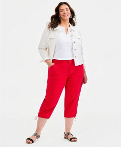 �y���������z �X�^�C���A���h�R�[ ���f�B�[�X �J�W���A���p���c �{�g���X Plus Size Cargo Capri Pants Exclusively at Macy's Fresh Lipstick