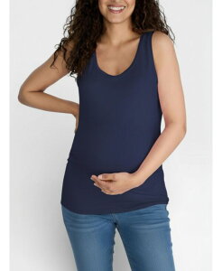 �}�U�[�t�b�h�}�^�j�e�B�[ ���f�B�[�X �g�b�v�X �V���c �M���U�[ Motherhood Maternity Scoop Neck Side-Ruched Tank Top - Motherhood Peacoat