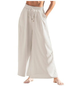 �J�b�v�V�[ ���f�B�[�X �{�g���X �J�W���A���p���c ���C�h���b�O Cupshe Women's Wide Leg Pull-On Long Pants Beige/khaki �J�[�L