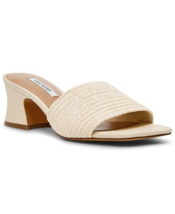 �X�e�B�[�u �}�f�� ���f�B�[�X �V���[�Y �X���b�|���E���[�t�@�[ �T���_�� �q�[�� Steve Madden Women's Frolic Bell-Heel Slip-On Sandals Natural Raffia