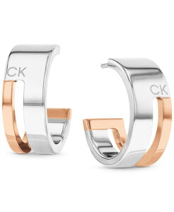 �J���o���N���C�� ���f�B�[�X �A�N�Z�T���[ �s�A�X�E�C�������O T�V���c Calvin Klein Gold-Plated Stainlessteel Geometric Small C-Hoop Earrings 0.78 Two Tone �S�[���h