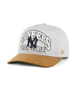 47 �u�����h �����Y �A�N�Z�T���[ �X�q �X�G�[�h '47 Brand Men's Gray/Brownew York Yankees Cooperstown Break Wood Suede Hitch Adjustable Hat Gray Brown �O���[
